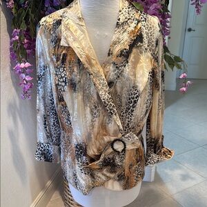 Leopard Print Women's jacket - with gold threads throughout